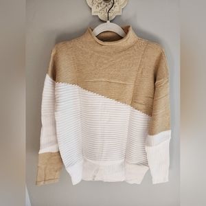 Women's Knit Crew Neck Sweater Long Sleeve Casual Top Two-Color NWOT